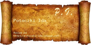 Potoczki Ida névjegykártya